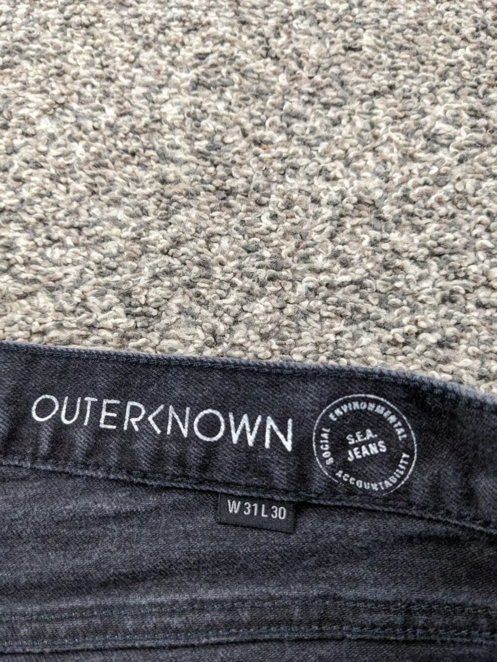 Outerknown Jeans 31x30 Ambassador Slim Fit Stretch S.E.A Black
